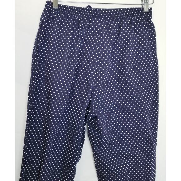 G.W. Division of Graff Women's Navy & White Polka Dot Capris Elastic Waist Sz 10 - Picture 5 of 8
